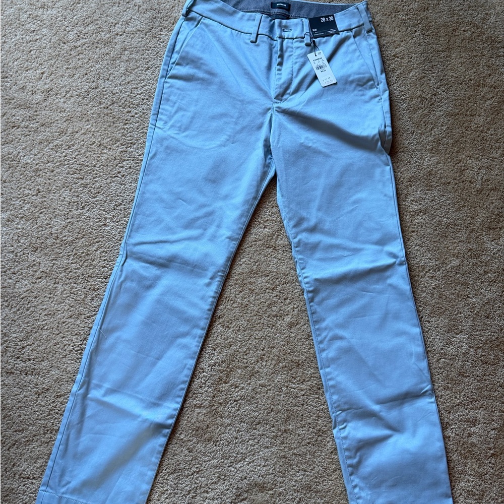 Express Sky Blue Slim Chinos